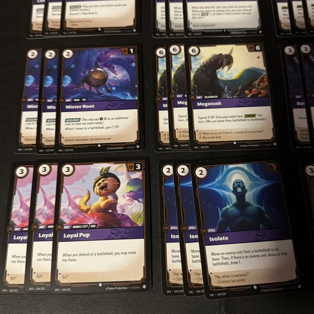Riftbound Purple Playset Lot 48 Cards Total Chaos Rune UNL & SFD